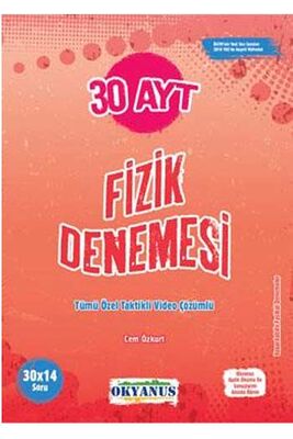 Okyanus Yayınları AYT Fizik 30 Deneme - 1