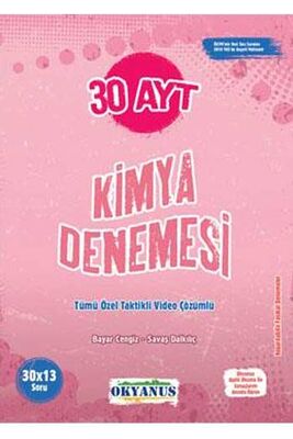 Okyanus Yayınları AYT Kimya 30 Deneme - 1