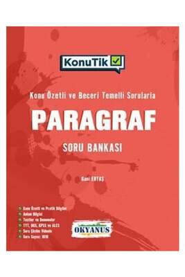 Okyanus Yayınları YKS KonuTik Paragraf Soru Bankası - 1