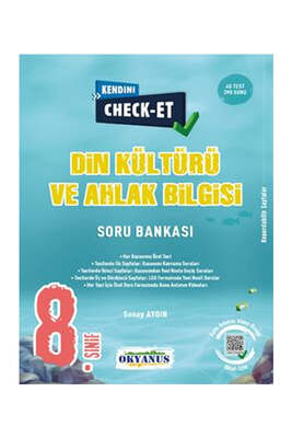 Okyanus Yayıncılık 8. Sınıf Kendini Check Et Din Kültürü Ve Ahlak Bilgisi Soru Bankası - 1