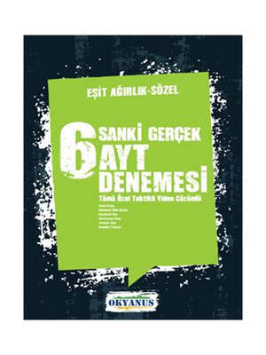 Okyanus Yayınları AYT Eşit Ağırlık Sözel 6 Sanki Gerçek Denemesi - 1