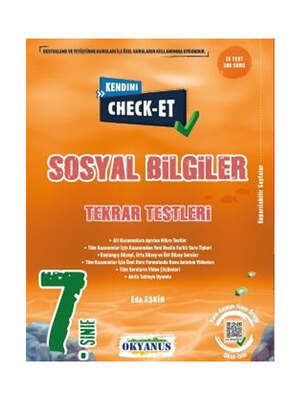 Okyanus Yayınları 7. Sınıf Kendini Check - Et Sosyal Bilgiler Tekrar Testleri - 1