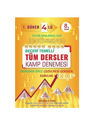 Omage Yayınları LGS 8. Sınıf Motivasyon Tüm Dersler 4 Lü Kamp Denemesi - 1