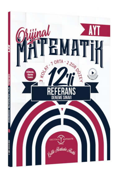 Orijinal Yayınları AYT Matematik Referans 12 li Deneme Sınavı - 1