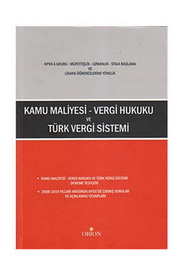 Orion Kitabevi Kamu Maliyesi Vergi Hukuku ve Türk Vergi Sistemi - 1