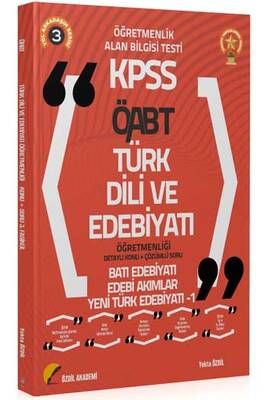 Özdil Akademi 2021 ÖABT Türk Dili ve Edebiyatı 3. Kitap Yeni Türk Edebiyatı-1 Konu Anlatımlı - 1
