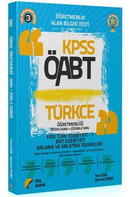 Özdil Akademi 2021 ÖABT Türkçe Öğretmenliği 3. Kitap Yeni Türk Edebiyatı-1 Konu Anlatımlı - 1