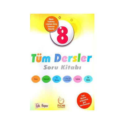 Palme Yayınları 8. Sınıf Tüm Dersler Soru Kitabı - 1