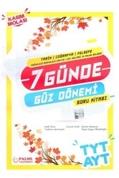 Palme Yayıncılık - ​Palme Yayınları TYT AYT Tarih Coğrafya Felsefe 7 Günde Güz Dönemi Soru Kitabı