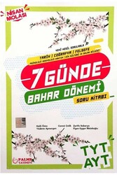 Palme Yayıncılık - Palme Yayınları TYT AYT Tarih Coğrafya Felsefe 7 Günde Bahar Dönemi Soru Kitabı