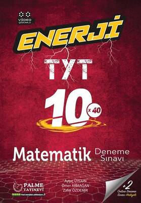 Palme Yayınları YKS TYT Matematik Enerji 10x40 Deneme Sınavı Video Çözümlü - 1