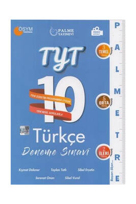Palme Yayınları TYT Türkçe Palmetre Serisi 10 Deneme Video Çözümlü - 1