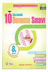 Palme Yayıncılık - Palme Yayınevi 8. Sınıf Çözümlü 10 Deneme Sınavı