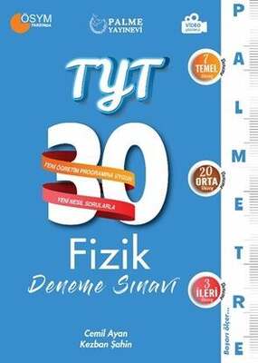 Palme Yayınları TYT Fizik Palmetre Serisi 30 Deneme - 1