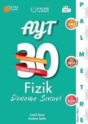 Palme Yayınları AYT Fizik Palmetre Serisi 30 Deneme - 1