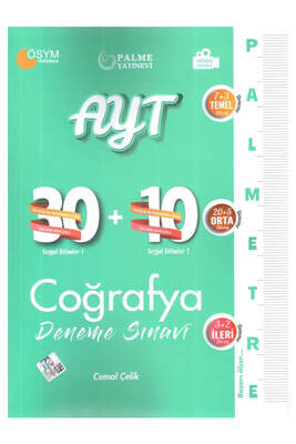 Palme Yayınları AYT Coğrafya Palmetre 30+10 Deneme Sınavı - 1