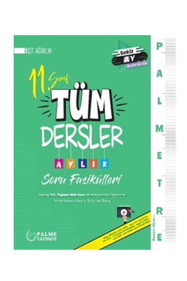 Palme Yayınları 2024 Palmetre 11.Sınıf Eşit Ağırlık Tüm Dersler Aylık Soru Fasikülleri - 1