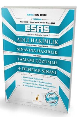 ​Pelikan Yayınları Esas Adli Hakimlik Sınavına Hazırlık Tamamı Çözümlü 4 Deneme Sınavı - 1
