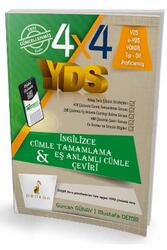 Pelikan Yayıncılık - Pelikan Yayınları YDS 4x4 Cümle Tamamlama ve Eş Anlamlı Cümle Çeviri 1. Kitap