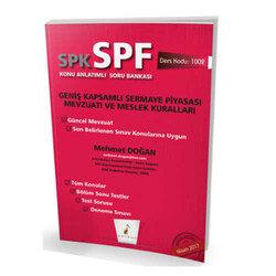 Pelikan Yayıncılık - Pelikan Yayınevi SPK - SPF Geniş Kapsamlı Sermaye Piyasası Mevzuatı ve Meslek Kuralları Konu Anlatımlı Soru Bankası 1002