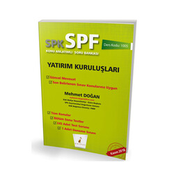 Pelikan Yayıncılık - Pelikan Yayınevi SPK - SPF Yatırım Kuruluşları Konu Anlatımlı Soru Bankası 1005