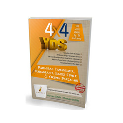 Pelikan Yayınları 4x4 YDS Seti 2. Kitap Paragraf Tamamlama, Paragrafta İlgisiz Cümle ve Okuma Parçaları - Pelikan Yayınları