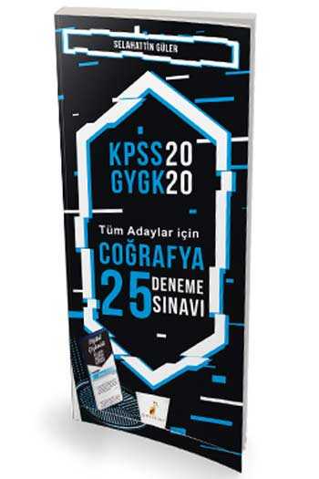 Pelikan Yayınları 2020 KPSS Coğrafya Dijital Çözümlü 25 Deneme Sınavı
