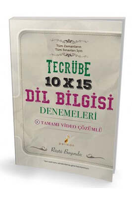 Pelikan Yayınları 2023 Tecrübe Dil Bilgisi 10x15 Tamamı Video Çözümlü Deneme - 1