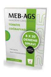 Pelikan Yayınları 2025 MEB-AGS Türkiye Coğrafyası 8x20 Deneme - Pelikan Yayınları