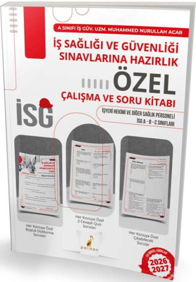 Pelikan Yayınları İş Sağlığı ve Güvenliği Sınavlarına Hazırlık İSG Özel Çalışma ve Soru Kitabı - 1