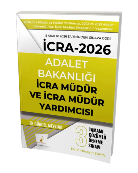 Pelikan Yayınları 2026 İcra Müdür ve Müdür Yardımcısı 3 Deneme Sınavı Tamamı Çözümlü - 1
