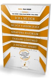 Pelikan Yayıncılık - ​Pelikan Yayınları İcra Müdür ve Müdür Yardımcılığı Sınavına Hazırlık Tamamı Çözümlü 2 Deneme Sınavı
