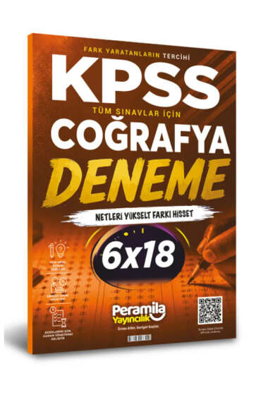 PeraMila Yayıncılık KPSS ve Tüm Sınavlar İçin Coğrafya 6x18 Tamamı Çözümlü Deneme Sınavı - 1