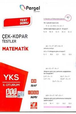 Pergel Yayınları AYT Matematik Çek Kopar Testler - 1