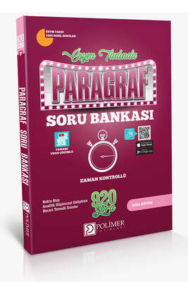 Polimer Yayınları ÖSYM Tadında Tamamı Video Çözümlü Paragraf Soru Bankası - 1