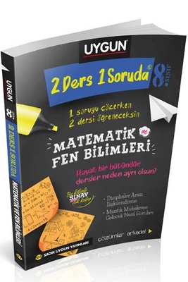 Sadık Uygun Yayınları 8. Sınıf 2 Ders 1 Soruda Matematik ve Fen Bilimleri - 1