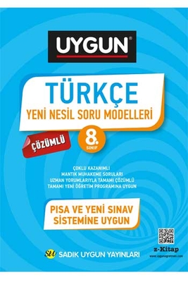 Sadık Uygun Yayınları 8. Sınıf Türkçe Çözümlü Yeni Nesil Soru Modelleri - 1