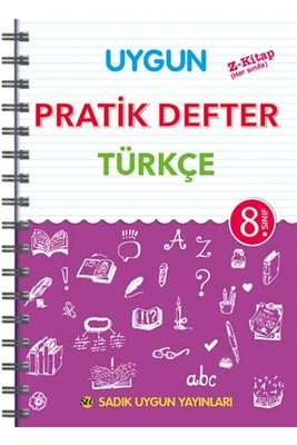 Sadık Uygun Yayınları 8. Sınıf Türkçe Pratik Defter - 1
