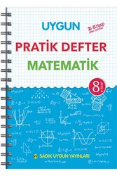 Sadık Uygun Yayınları - Sadık Uygun Yayınları 8. Sınıf Matematik Pratik Defter