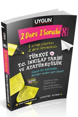 Sadık Uygun Yayınları 8. Sınıf 2 Ders 1 Soruda Türkçe ve T.C. İnkılap Tarihi ve Atatürkçülük - 1