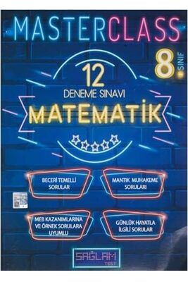 Sağlam Test Yayınları 8. Sınıf Matematik Master Class 12 Deneme Sınavı - 1