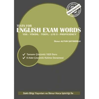 Saklı Bilgi Yayınları Tests for English Exam Words - 1