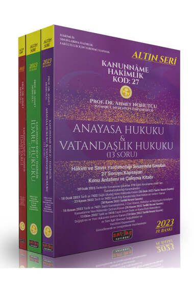 Savaş Yayınları 2023 Altın Seri Kanunname Hakimlik Kod: 27 (27 Şubat 2023) - 1