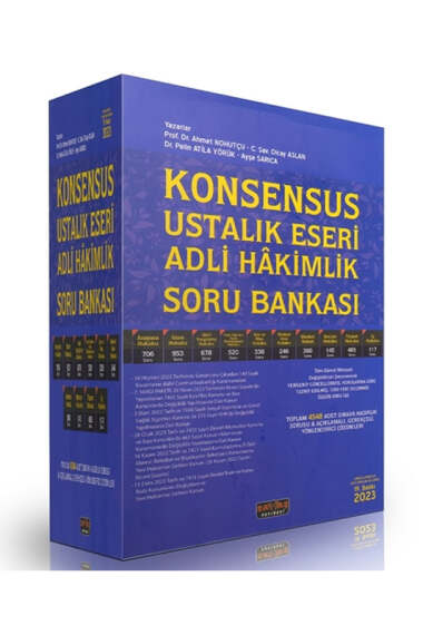 Savaş Yayınları 2023 Konsensus Ustalık Eseri Adli Hakimlik Soru Bankası Seti - 1