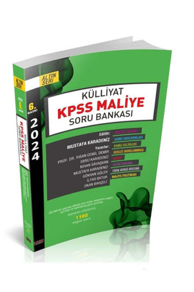 Savaş Yayınları 2024 KPSS Külliyat Maliye Soru Bankası - 1