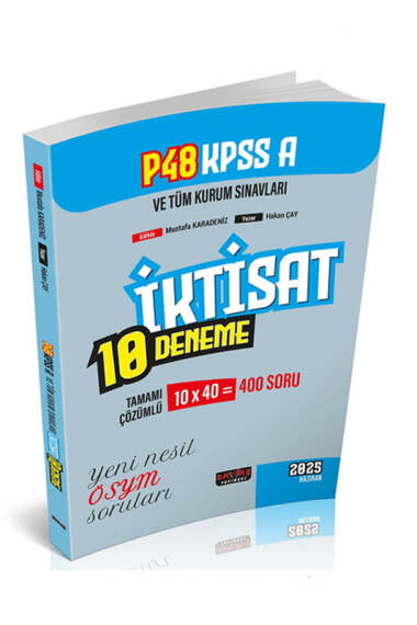 Savaş Yayınları 2025 P48 KPSS-A Grubu İktisat 10 Deneme - 1