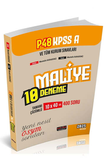 Savaş Yayınları 2025 P48 KPSS-A Grubu Maliye 10 Deneme - 1