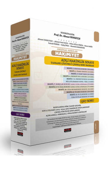 Savaş Yayınları HAKİMİYET Adli Hakimlik Sınavı Çıkmış Soru Bankası Seti - 1