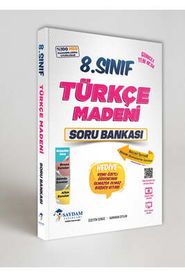 Saydam Yayınları 8. Sınıf Türkçe Madeni Soru Bankası ve Olmazsa Olmaz Başvuru Kitabı - 1