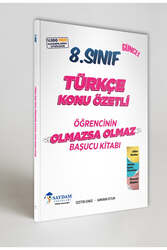 Saydam Yayınları - Saydam Yayınları 8. Sınıf Türkçe Konu Özetli Olmazsa Olmaz Başucu Kitabı